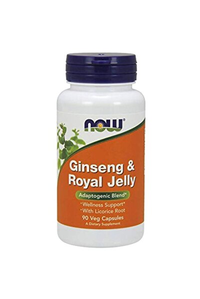 Now Foods مكمل غذائي من الجينسنغ وغذاء ملكات النحل - 90 كبسولة