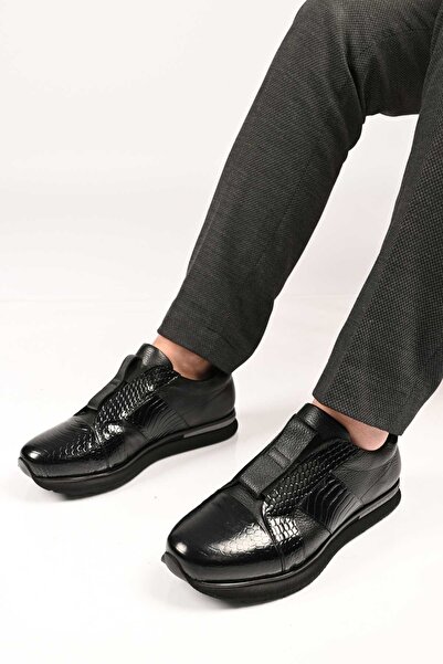 Bestello Laceless Elastic Eva Sole Genuine Leather Sneaker 172-64300 Men's Shoes