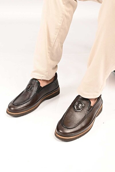 Bestello Laceless Eva Sole Genuine Leather Casual Shoes 333-03 Men's Shoes