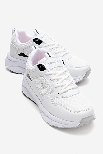 CCWAY AYAKKABI Pantofi sport pentru femei; ALB NEGRU