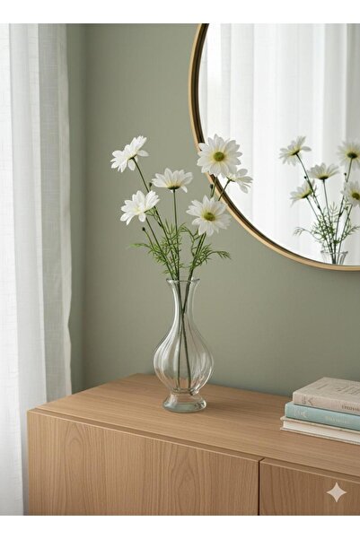 BUKET X 4 BAŞLI BEYAZ PAPATYA 75 Cm