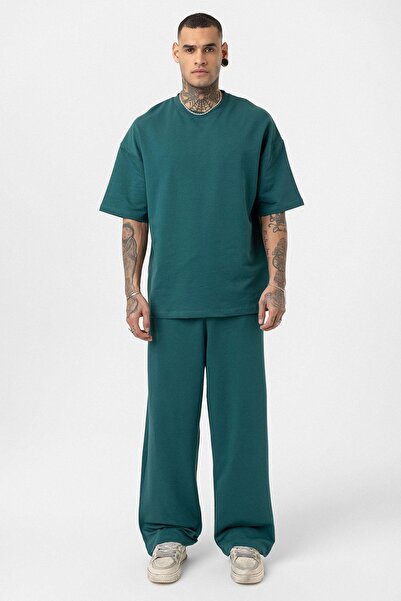 VAMOSCLO Basic Oversized Tracksuit Set Green