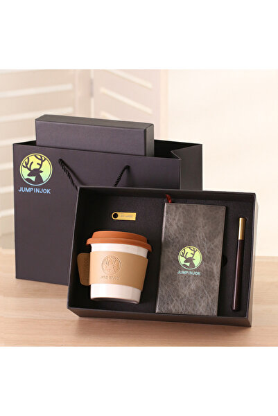 OEM Set Cadou Business Elegant – Agenda Premium, Cana Termica si Pix Metalic