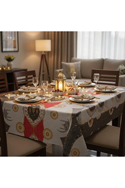 co arma Ramadan crescent tablecloth, wipeable and waterproof, 137*100 cm