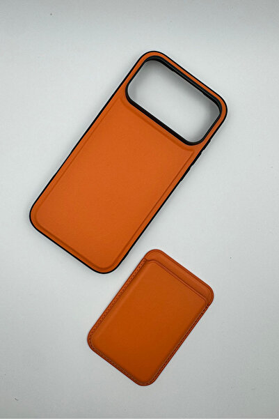 Digimanya Iphone 17 Pro max Uyumlu Premium Deri Magsafe Cüzdanlı Kartlıklı Kılıf