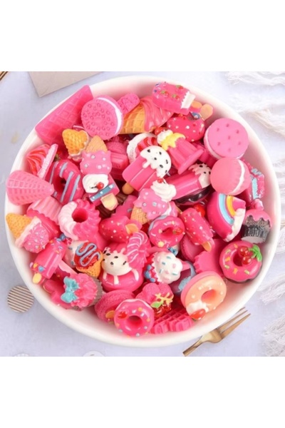 Pink Nails 3D Nail Art Set Pink Cakes