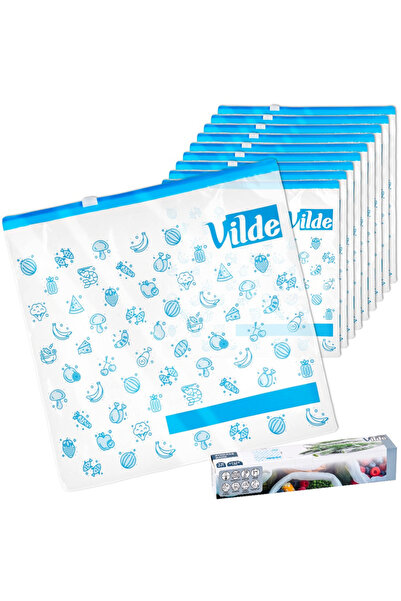 Vilde Set of 10 resealable food bags – 27×26 cm