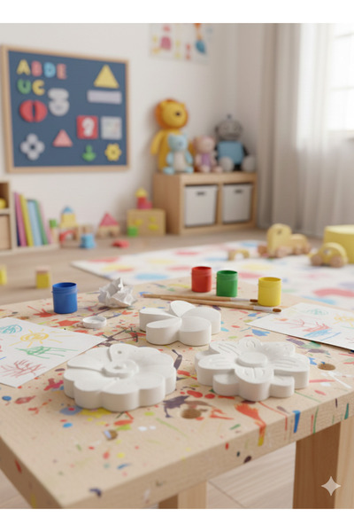 muffag Alçı Taş Boyama Seti Anne Çocuk Etkinliği Çocuk Gelişimi Seti