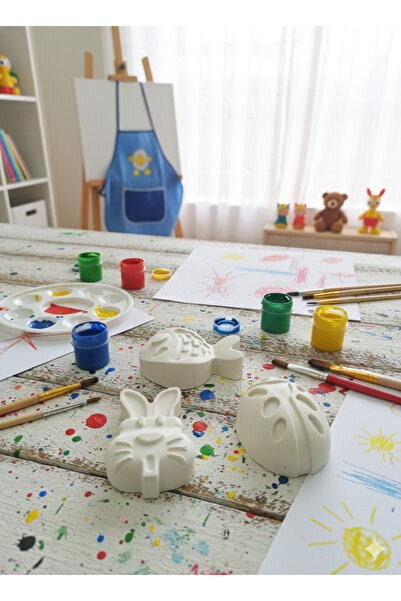 muffag Alçı Taş Boyama Seti Anne Çocuk Etkinliği Çocuk Gelişimi Seti