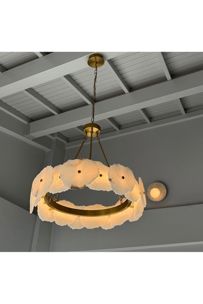 GÜNIŞIĞI AVİZE Mermer Led 60 cm Avize