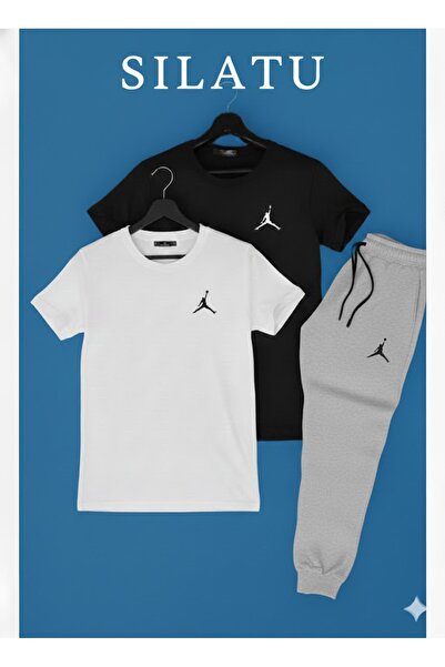 ADWAX Black-White T-Shirt Trackpants Baskettt