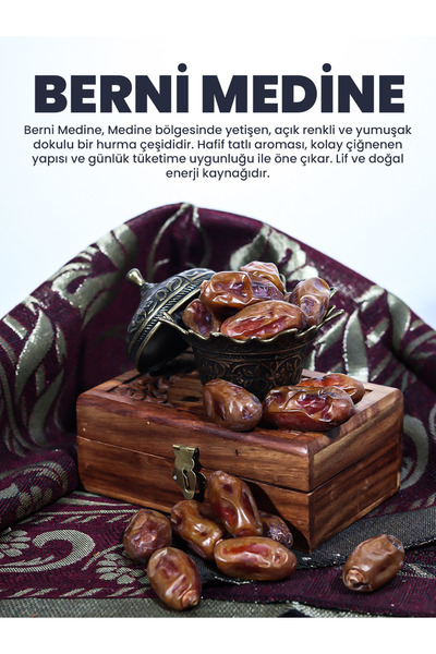 MEDİNE BERNİ HURMA MENŞEİ BAHÇEDEN SOFRANIZA DOĞAL & KATKISIZ 1 KĞ