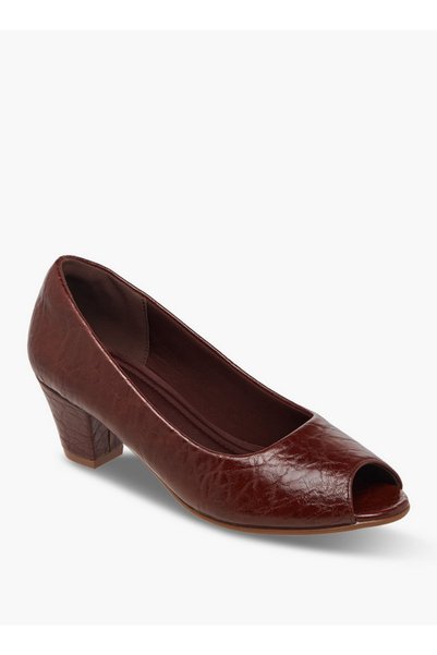 Le Confort Women Textured Slip-On Block Heel Shoes