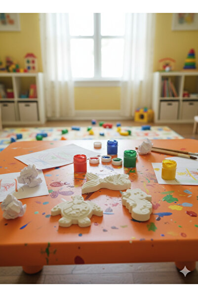 muffag Alçı Taş Boyama Seti Anne Çocuk Etkinliği Çocuk Gelişimi Seti