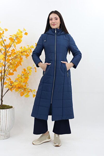 Doque Çift Cep Astarlı Kaban - Petrol