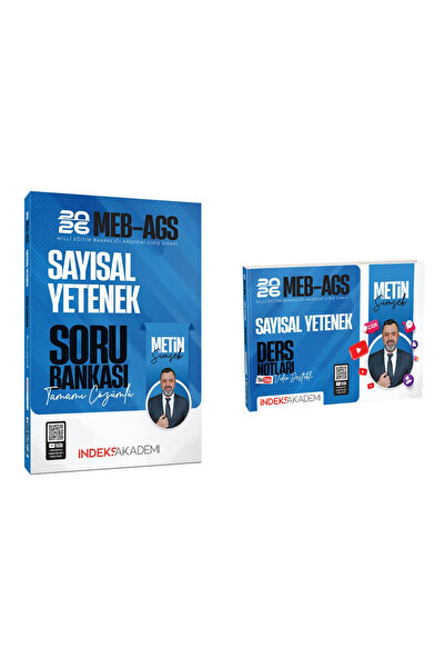 İndeks Akademi 2026 MEB-AGS Sayısal Yetenek Soru Bankası ve Ders Notları Seti...