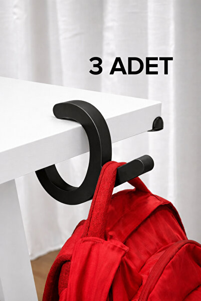 YAZAL3D Okul ve ofis için, masa kenarı çanta, kıyafet askısı-3 ADET-Çanta ask...