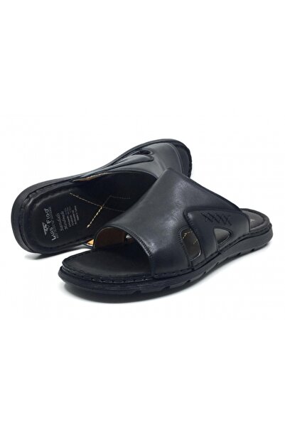 Luis Figo %100 Deri İçi Dışı Günlük Ortopedik Erkek Büyük Numara Terlik 45-49