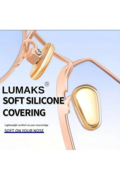 LUMAKS Gold Silicone Glasses Nose Pad – Non-Slip Soft Nose Pad with Screw – 1...