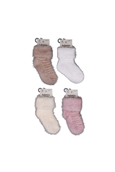 EASERA TİCARET Alyosa Baby Girl Towel Socks 450911 (Price Is for Quantity)