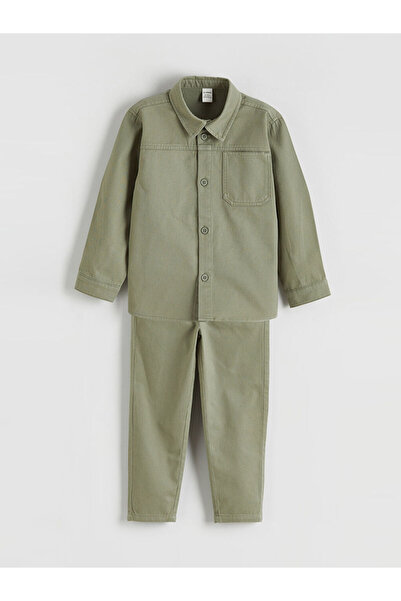 LC Waikiki قميص وبنطلون جبردين للأولاد باللون الأخضر من LCW Kids