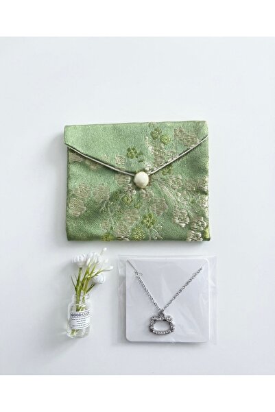 coquette butik Nakışlı Geleneksel Japon Çanta & Kulaklık Anahtarlık Ped Taşım...