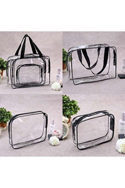 BLOOMING TIME 3 in 1 Clear Toiletry Bag with Zipper Travel Luggage Pouch Wate...