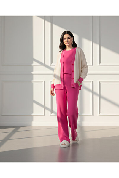 MQ Two-piece set: long-sleeved jacket with front button closure and long cott...