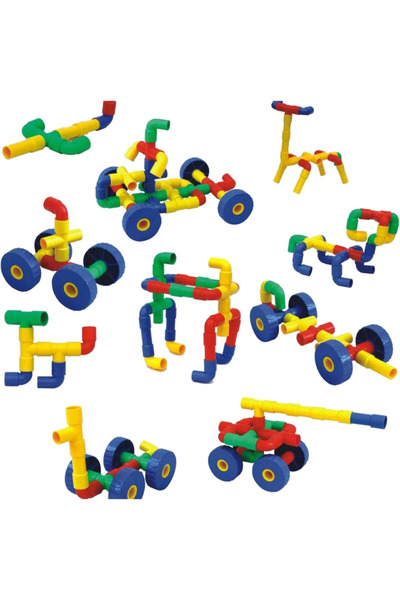 NW NessiWorld Wheeled Pipe Lego Set 72 Pieces