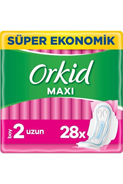 Orkid Maxi Uzun 28 Adet Süper Ekonomik Paket Hijyenik Ped