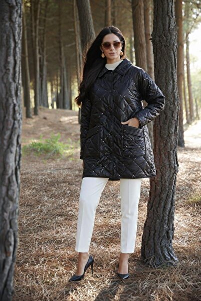 Moodbasic Pul Embroidered Quilted Coat