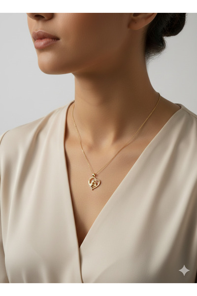 alias takı Anne ve Çocuk Temalı Zirkon Taşlı Kolye