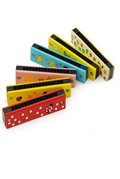 CEPHOME Ahşap Mızıka (Harmonika) Çocuklar İçin Eğitici Müzik Oyuncağı 10'lu Set