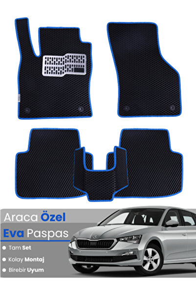 stiloto SKODA SCALA (2019-2025) Uyumlu EVA Paspas Tam Set–Oto Paspas,Araca Öz...