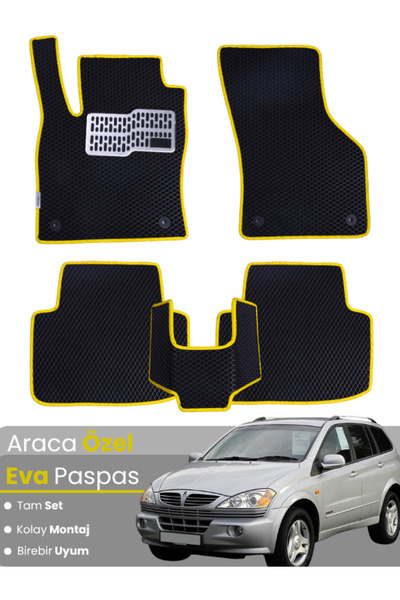 stiloto مجموعة كاملة من دواسات EVA متوافقة مع سيارة سانغيونغ كايرون (2005-201...