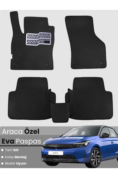 stiloto OPEL CORSA F BENZİNLİ (2019-2025) Uyumlu EVA Paspas Tam Set–Araca Öze...