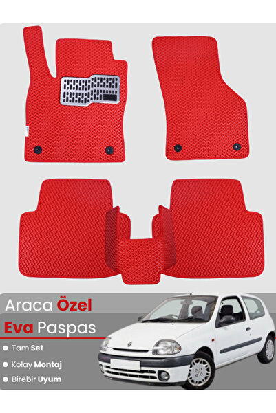 stiloto مجموعة كاملة من دواسات EVA متوافقة مع رينو كليو 2 (1998-2004) - مخصصة...