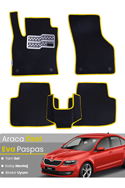 stiloto مجموعة كاملة من دواسات EVA متوافقة مع سيارة سكودا أوكتافيا 5E (2013-2...