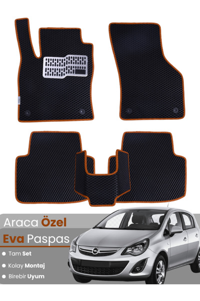 stiloto OPEL CORSA D (2006-2014) Uyumlu EVA Paspas Tam Set–Araca Özel,Kolay M...