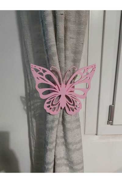 lucien vela Lüks Dekoratif Kelebekli Perde Bağı - 3D Tasarım Fon Perde Tutucu...