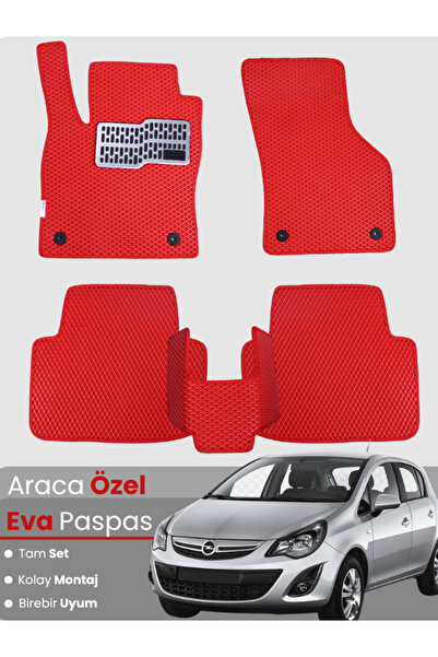 stiloto OPEL CORSA D (2006-2014) Uyumlu EVA Paspas Tam Set–Araca Özel,Kolay M...