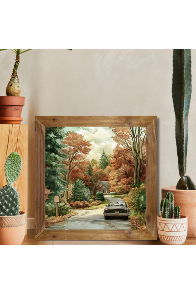 Tuba Decor Tablou pătrat cu rama din lemn