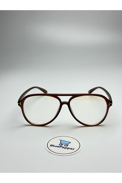 BluePepper Toms V12 |   Blue Light Protection Glasses Double Bridge Trendy Model Optical Compatible Glass Can Be Replaced 52 Ekart