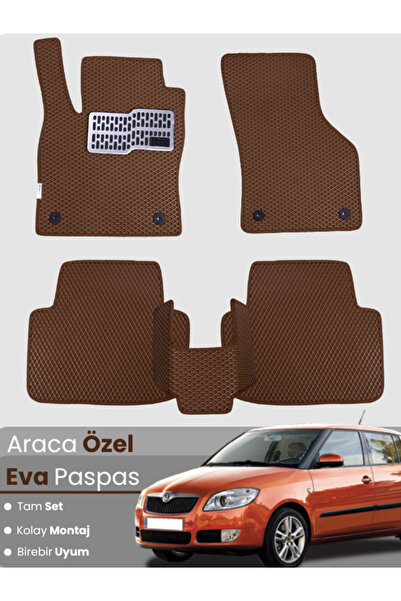 stiloto مجموعة كاملة من دواسات EVA متوافقة مع سيارة سكودا فابيا 2 (2007-2014)...