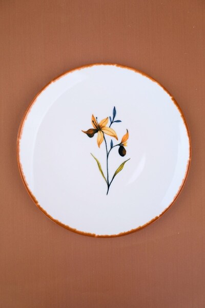 tabakevi Tabak Evi Porcelain Azalea Flat Plate 19.50cm Aly4 Single