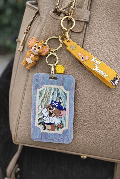 fafa home Imported Tom&Jerry Keychain'Jerry' with Business Card Holder