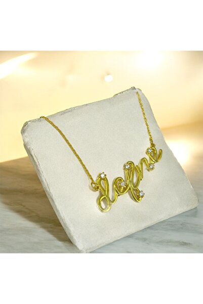 Miltonia 925s Gümüş Zirkon Taşlı El Yazısı İsim Kolye