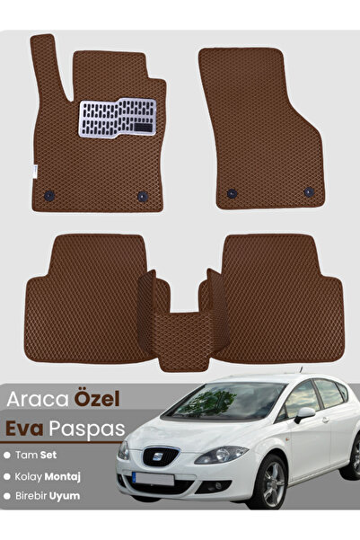 stiloto مجموعة كاملة من دواسات EVA متوافقة مع سيات ليون 1P (2006-2012) - دواس...