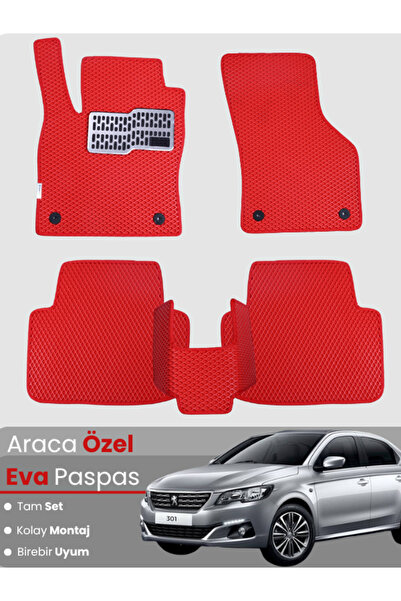 stiloto PEUGEOT 301 (2012-2025) Uyumlu EVA Paspas Tam Set–Araca Özel,Oto Pasp...