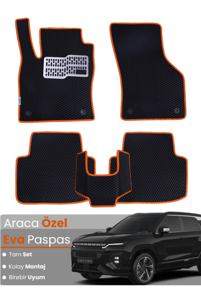 stiloto مجموعة كاملة من دواسات EVA متوافقة مع سيارة سانغيونغ أكتيون (2006-201...